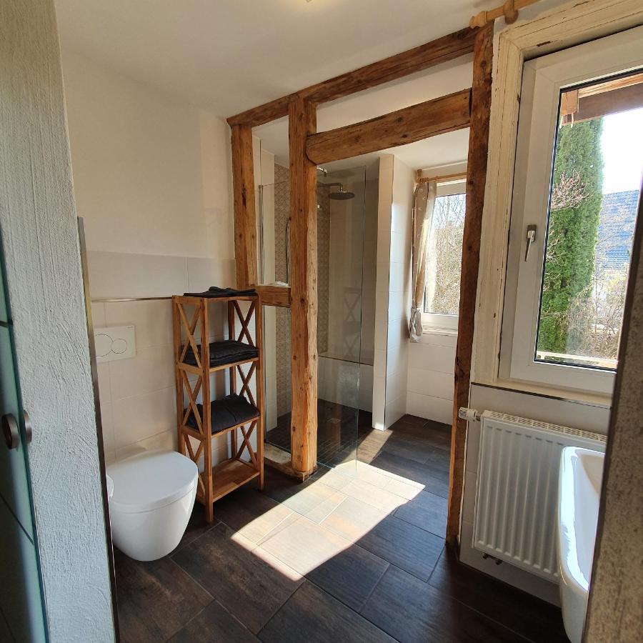 Alte Backstube - Ferienwohnung Huettenstube Und Ferienzimmer Auszeit Erkenbrechtsweiler Extérieur photo